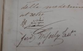 Processo verbale. Antonio Provençal. Trasmissione di lettera di cambio per pagamento a Pietro Far...